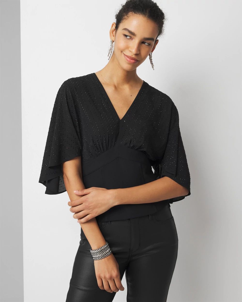 Embellished Corset Blouse | White House Black Market